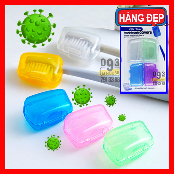 Combo 4 Đầu bọc bàn chải đánh răng kháng khuẩn