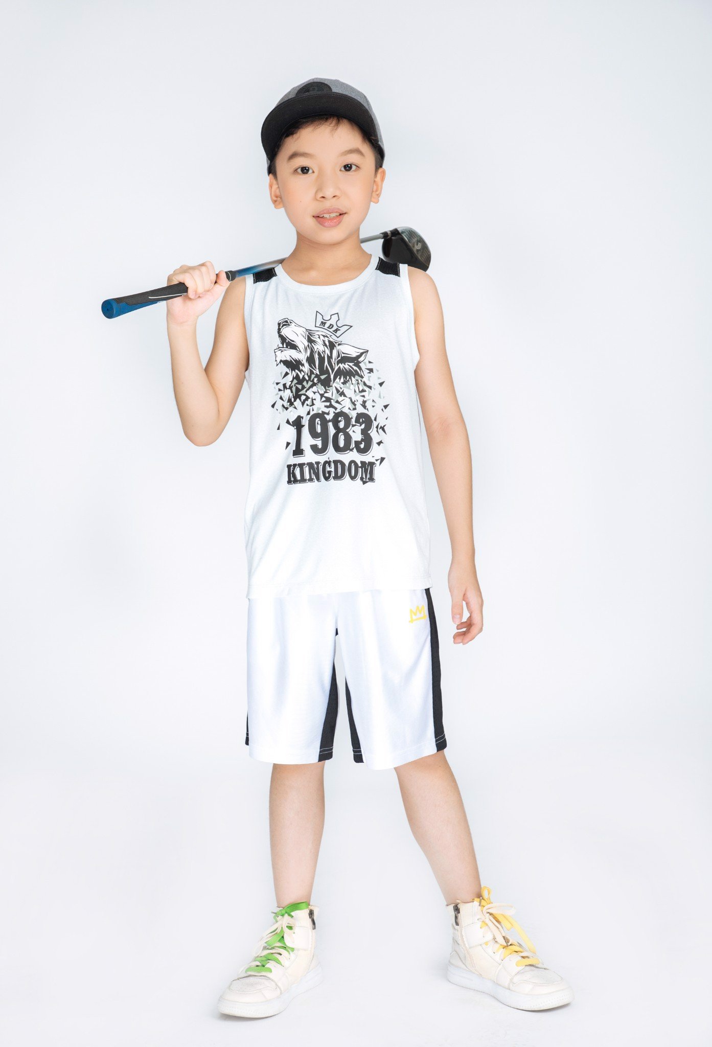 Quần Short Bé Trai Contrast color printed pull-on short