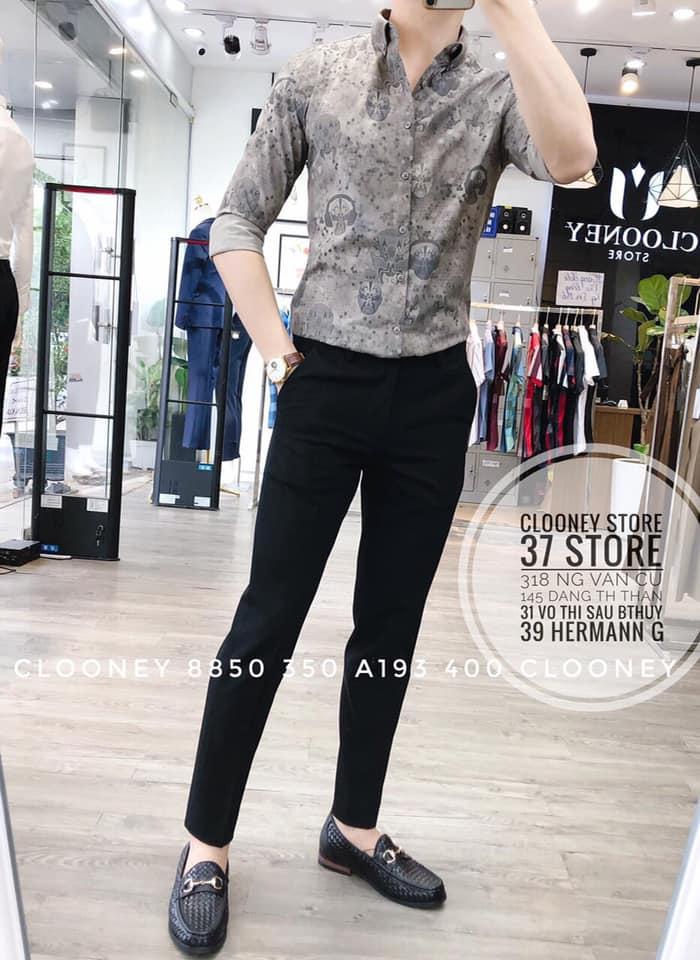 Áo sơ mi nam tay ngắn 3d lụa trơn body cực chuẩn phong cách hàn quốc.
