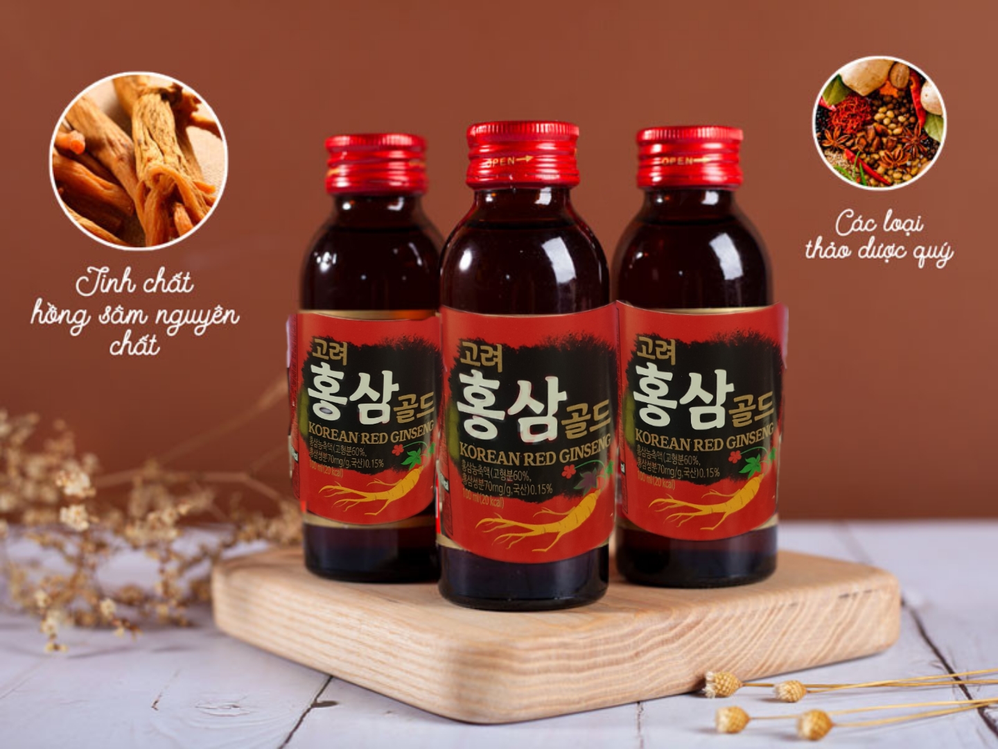 Nước Hồng Sâm Korean Red Ginseng Gold (100ml x 10) - Date 11.2024