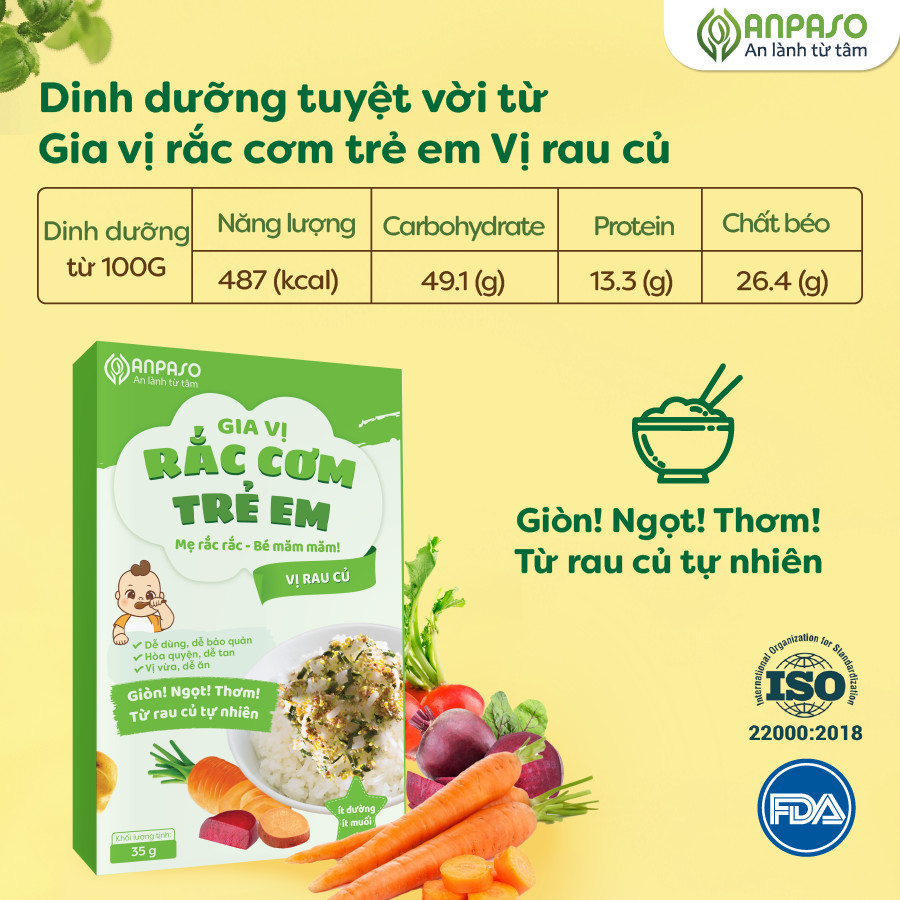 Gia Vị Rắc Cơm Trẻ Em Anpaso 35g