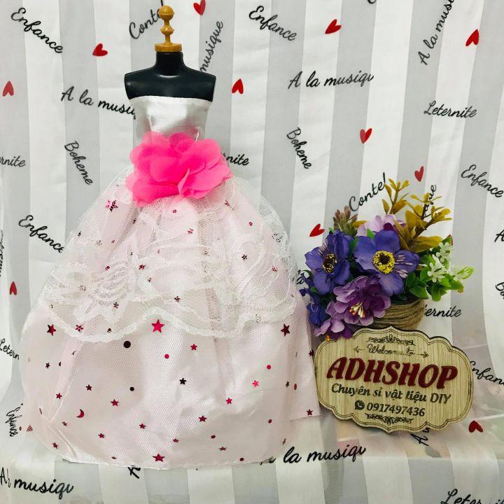 Váy dạ hội cúp ngực cho búp bê 30cm