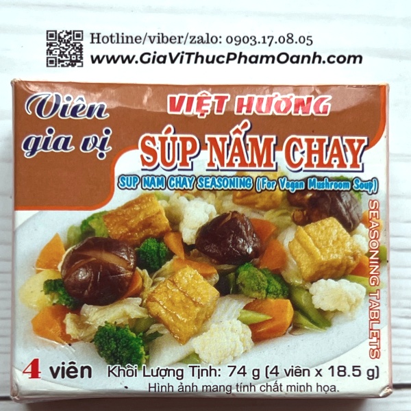 Vegetarian mushroom soup seasoning cubes Viet Huong