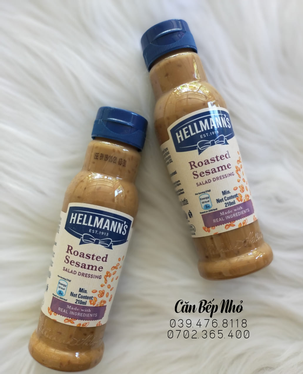 Sốt mè rang HELLMANN'S trộn salad, chấm rau củ.