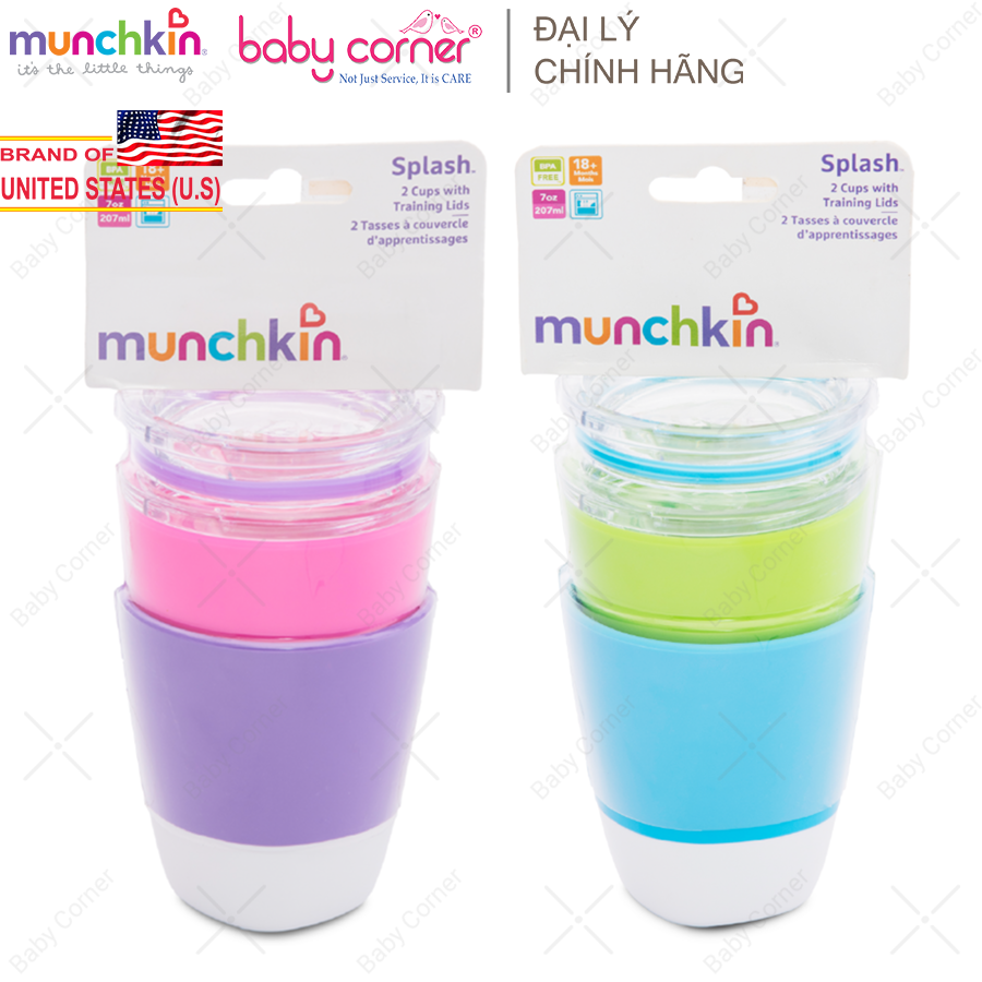 Bộ 2 Cốc Có Nắp MUNCHKIN, Cho Bé Từ 18 Tháng
