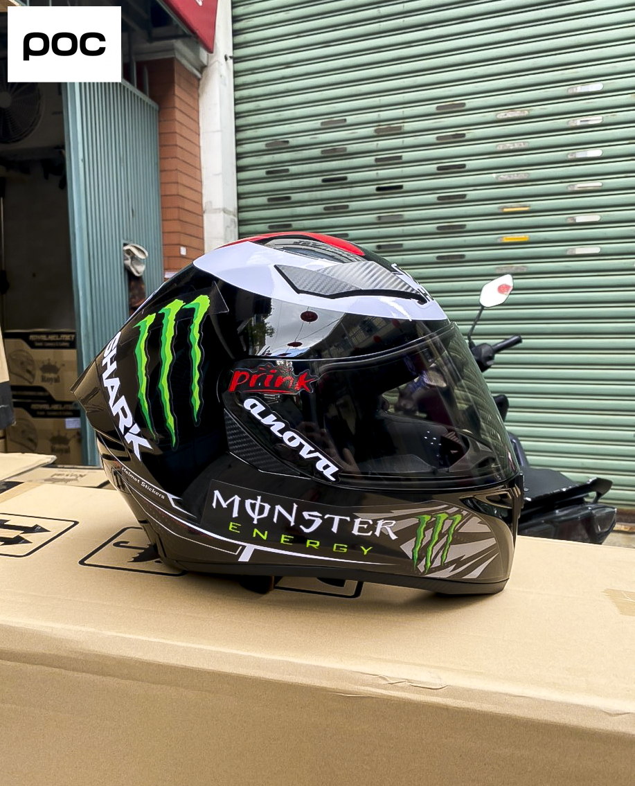TEM DECAL SHARK V2 DÁN MŨ BẢO HIỂM FULLFACE