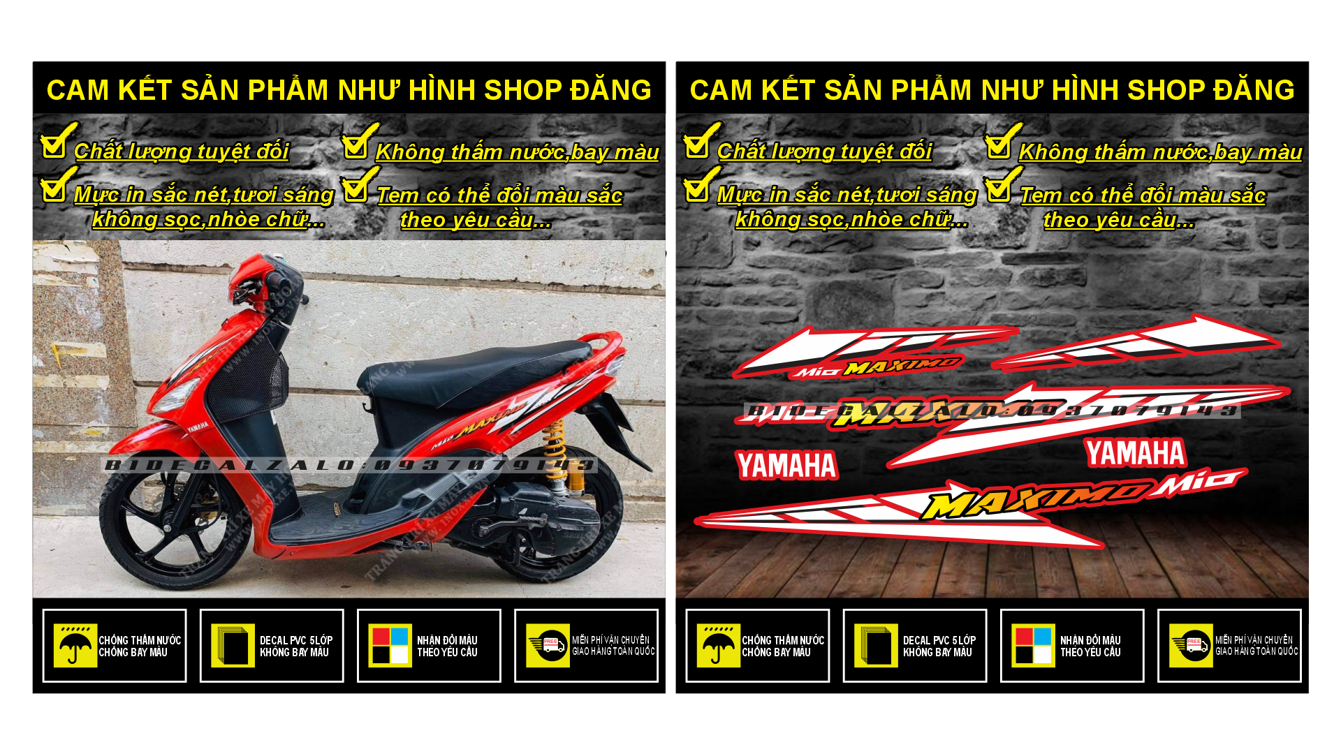 TEM RỜI MIO MAXXIO ĐỎ ĐEN