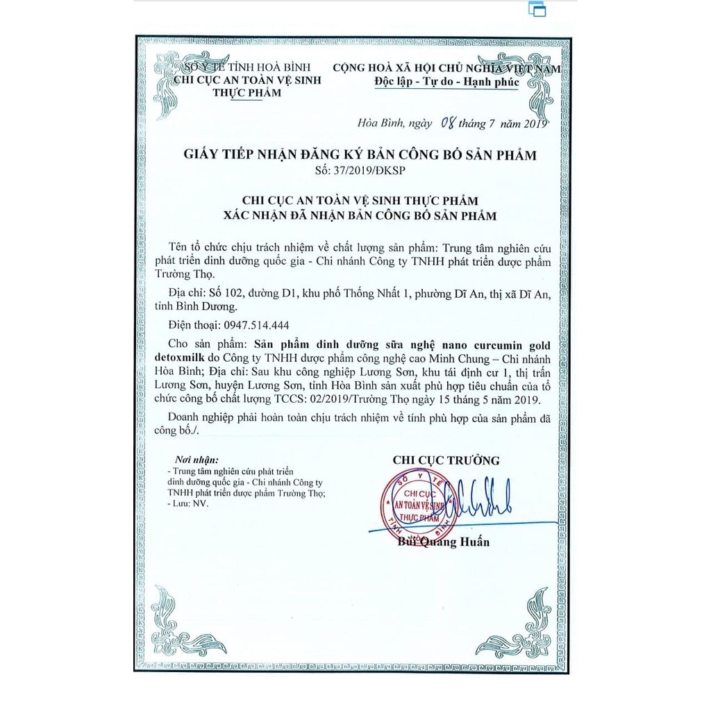 150g sữa nghệ nano curcumin Gold