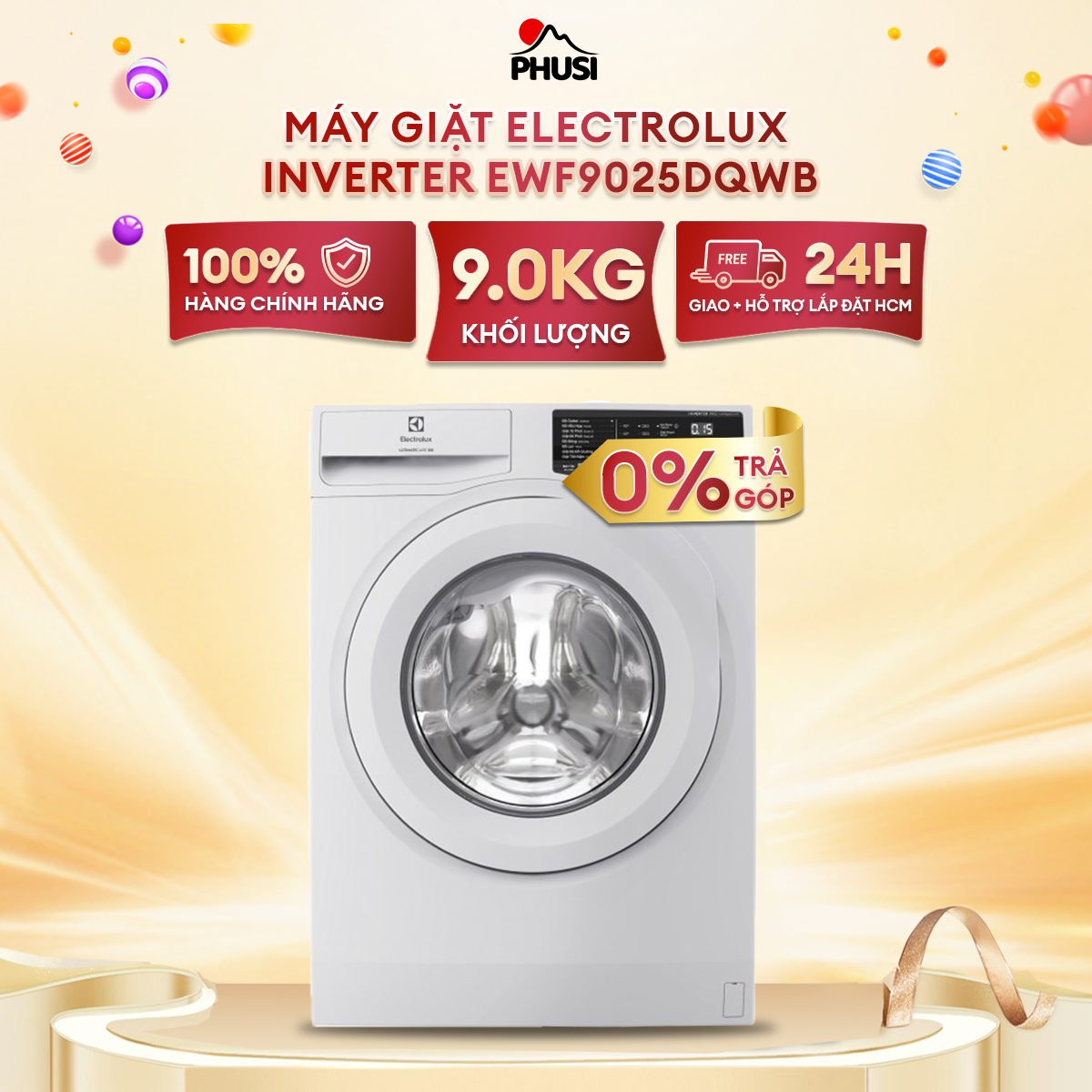 Máy giặt Electrolux UltimateCare 100 Inverter 9 kg EWF9025DQWB - Thêm quần áo khi máy đang giặt, Khóa trẻ em, Hẹn giờ giặt kết thúc