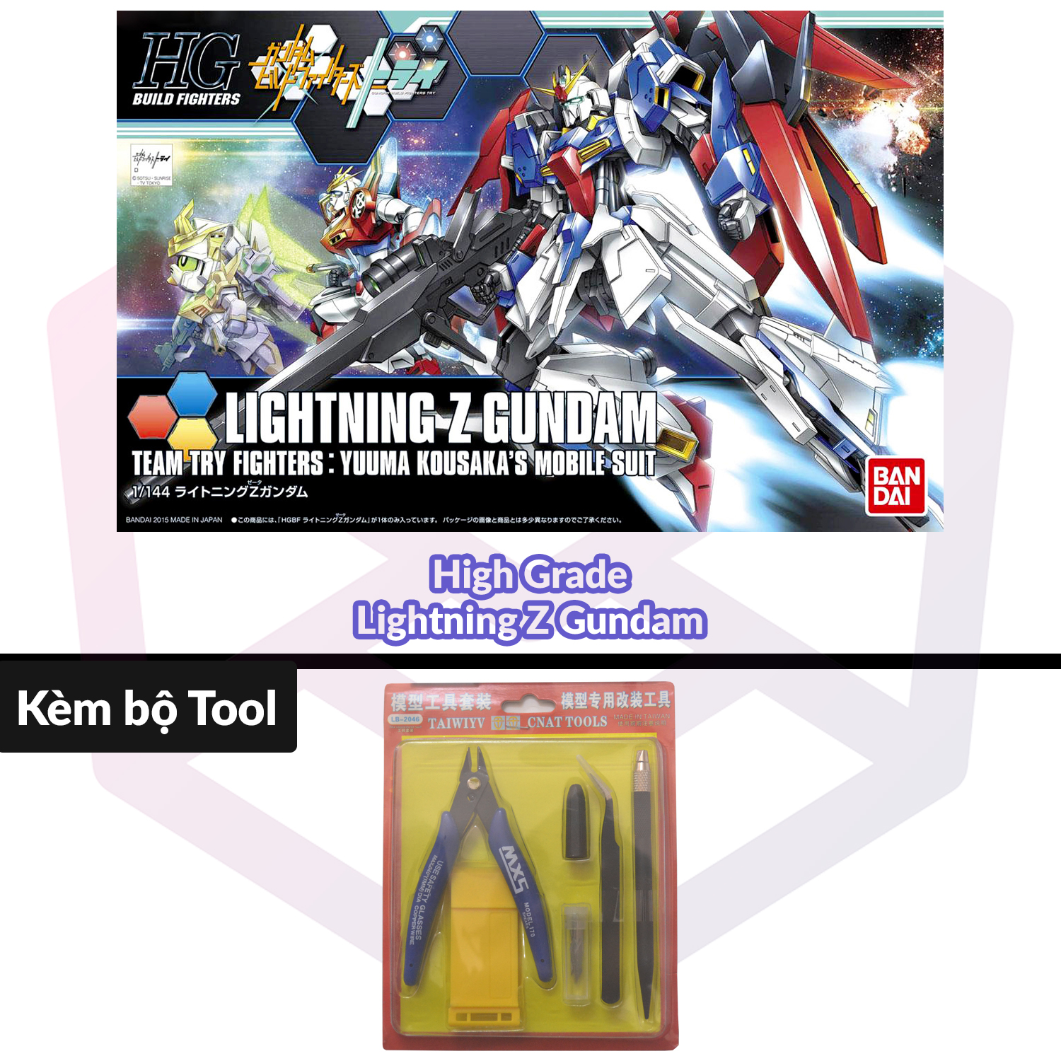 7-11/12 VOUCHER 8%]Mô Hình Gundam Bandai HG 040 Lightning Z Gundam 1/144  Build Fighters Try [GDB] [BHG] 