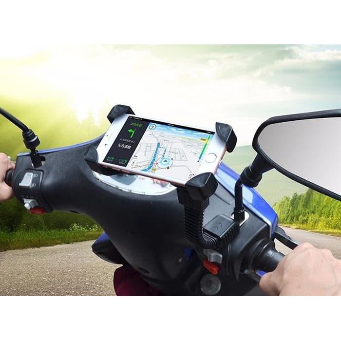 Giá đỡ điện thoại gắn xe máy gắn chân gương
