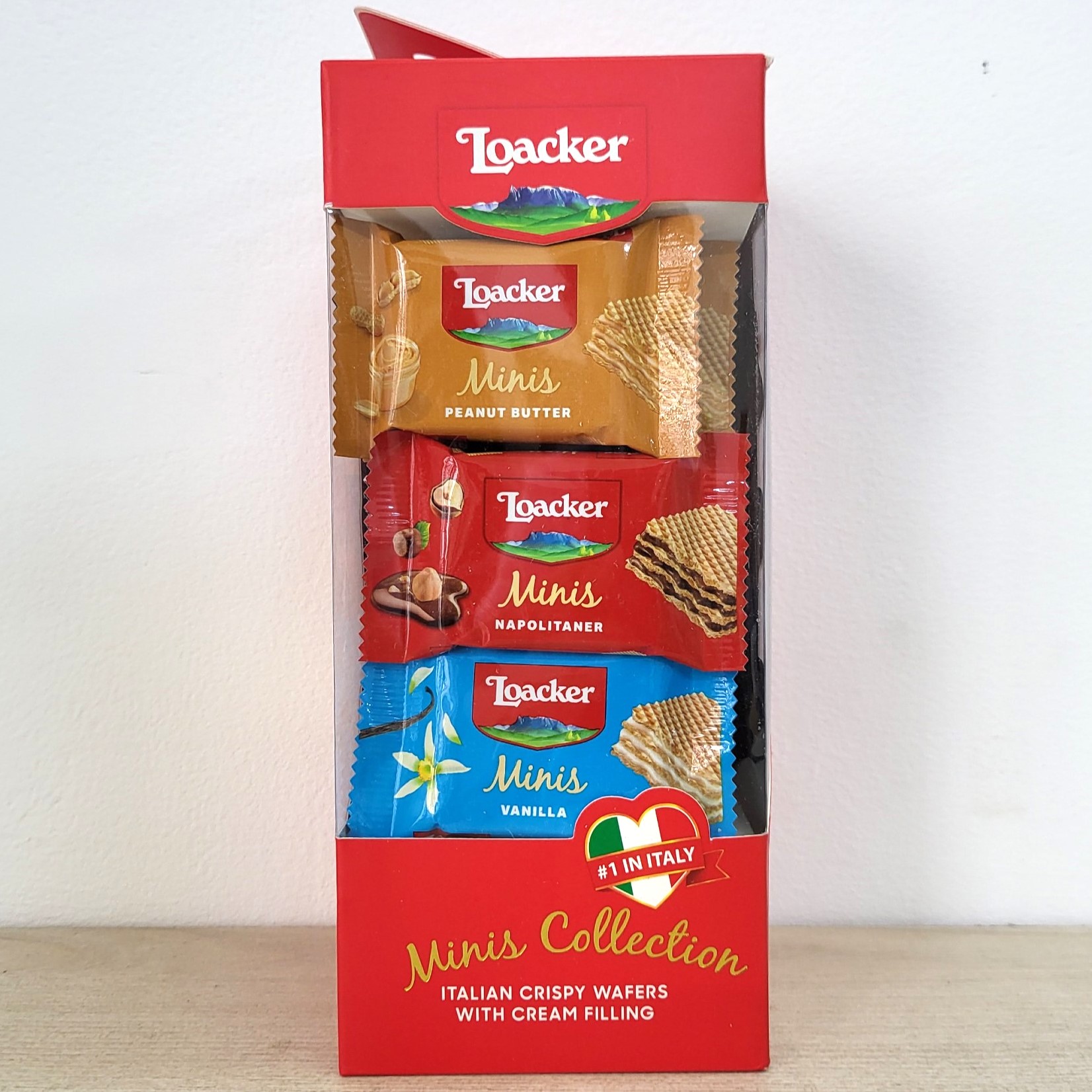 Loacker bánh xốp nhân kem minis collection crispy wafers with cream filling