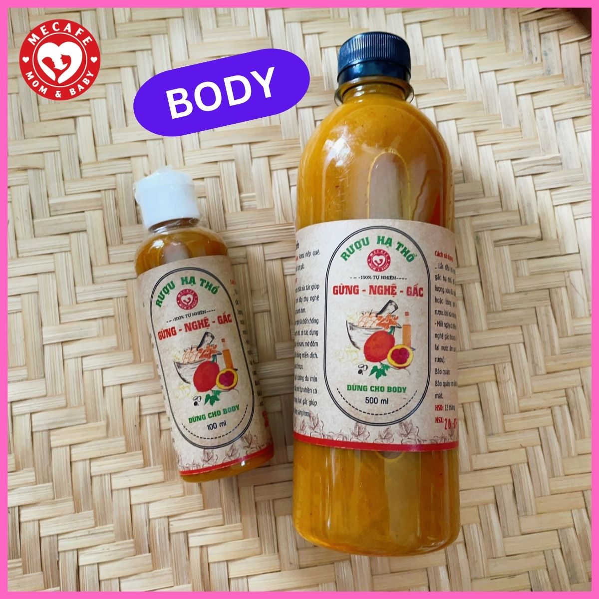 Cốt nghệ gừng hạt gấc hạ thổ (dùng cho body)
