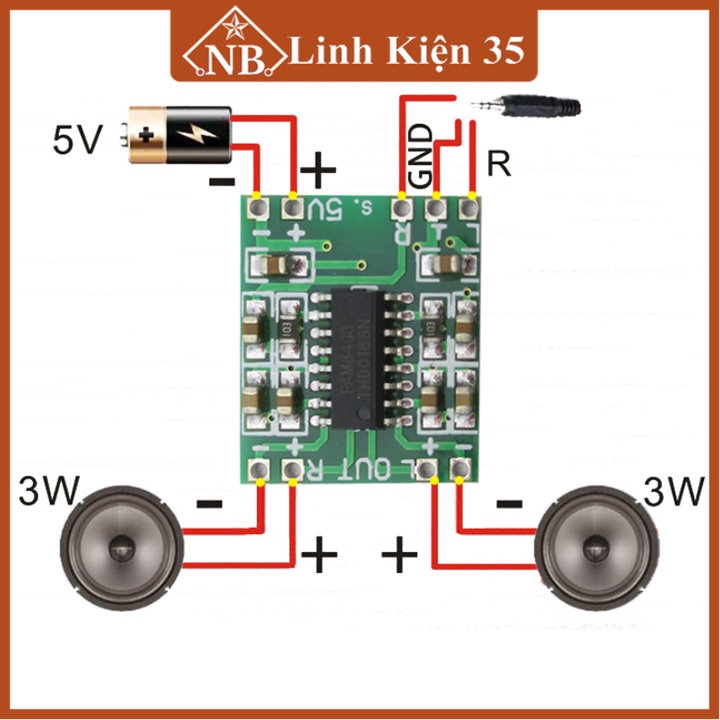 Module mạch khuếch đại âm thanh 2X3W 5V