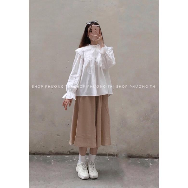 Chân váy hàn quốc chất đũi dáng xoè