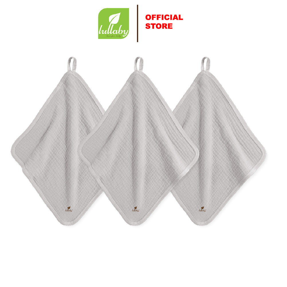 LULLABY - NH575M - Set 3 khăn xô sữa (loại có móc treo)