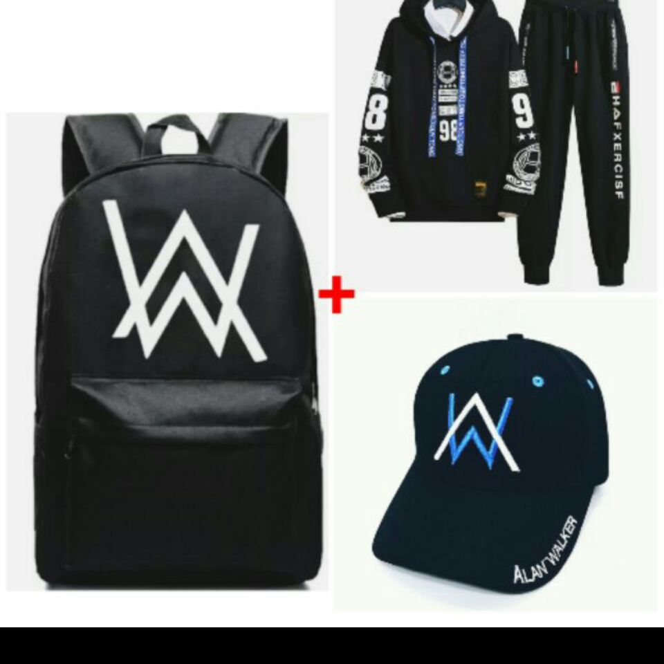 [HCM]bộ quần áo + balo+nón alan walker