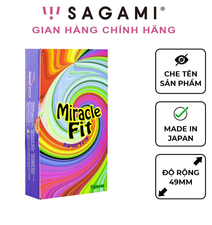 BCS Sagami Miracle - Thiết kế 3D Ôm khít - hộp 5 chiếc