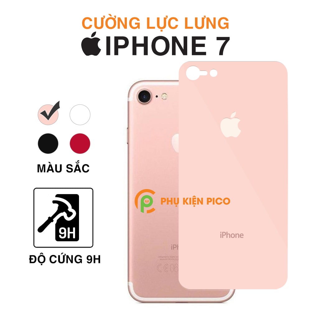 Kính cường lực lưng Iphone 7 / Iphone 8 dán full mặt lưng nhiều màu - Dán lưng Iphone 7 / Iphone 8