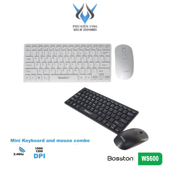 Bảng giá [HCM]Bộ bàn phím và chuột không dây Wireless mini Bosston WS600 - phím bấm cực êm (Màu Random)) - Phụ Kiện 1986 Phong Vũ