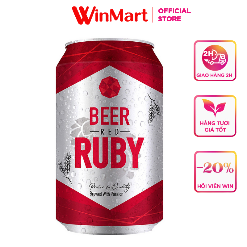 [Siêu thị WinMart] - Bia Red Ruby lon 330ml
