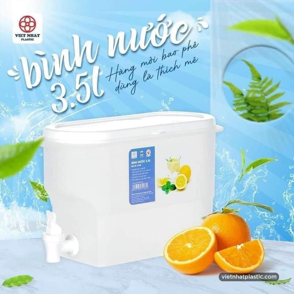 Bình Nước 3,5L Có Vòi, Bình Để Tủ Lạnh
