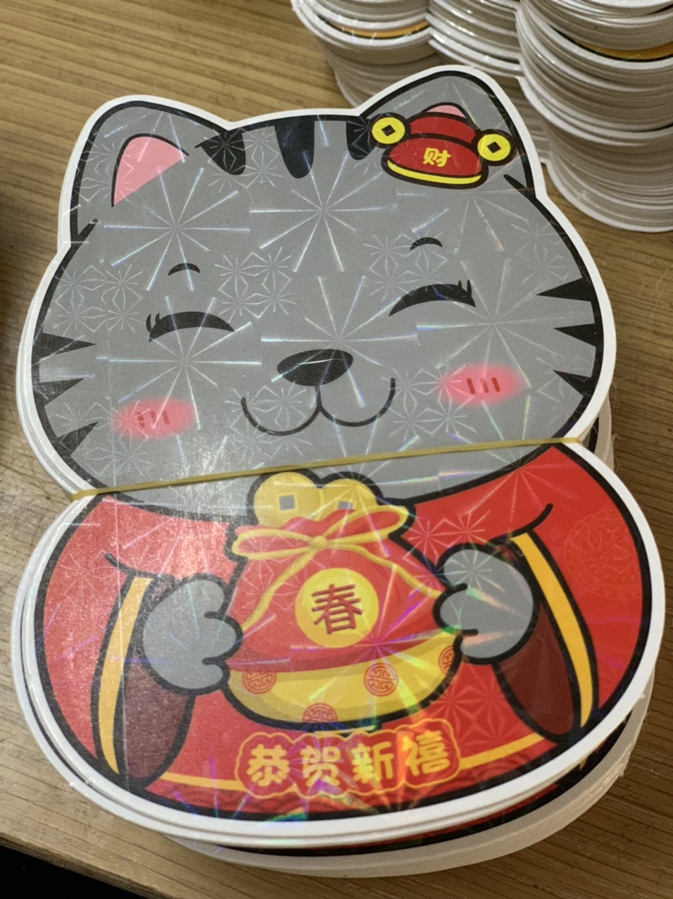 lì xì mèo thần tài phản quang siêu cutee-1 chiếc