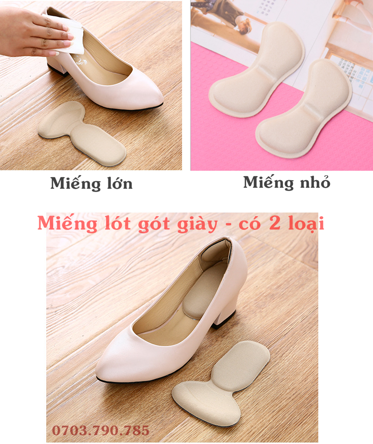 [HCM]1 Cặp miếng dán lót gót giày êm chân - LOẠI LỚN