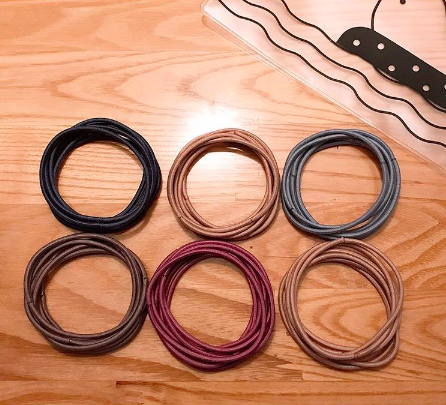 100 Dây Cột Tóc Hàn Quốc Kèm Túi Zip