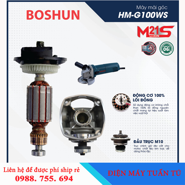Máy cắt cầm tay Boss Đức 100% dây đồng