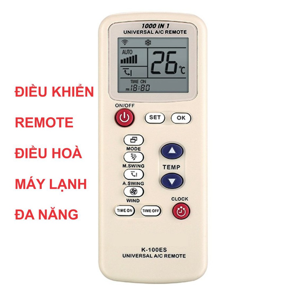 Remote - điều khiển điều hoà máy lạnh đa năng k-100es, k-1028e và k-1038e