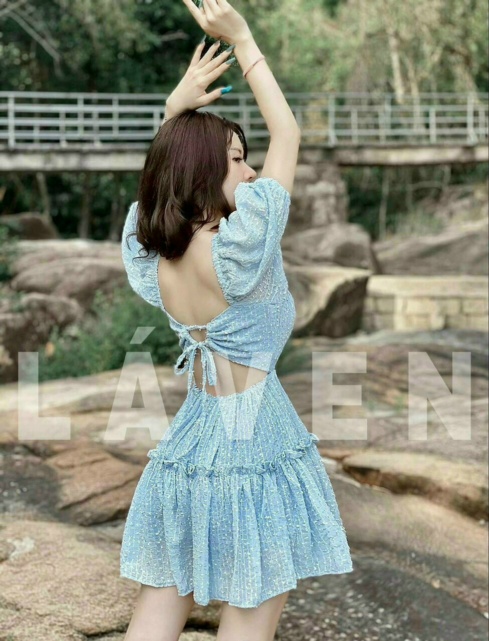 Đầm Xòe Nhún Tầng (có mút , có lót) dễ thương