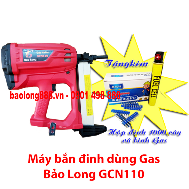 Bảng giá [HCM]Máy bắn đinh bê tông ( Súng bắn đinh ) dùng Gas Bảo Long GCN110