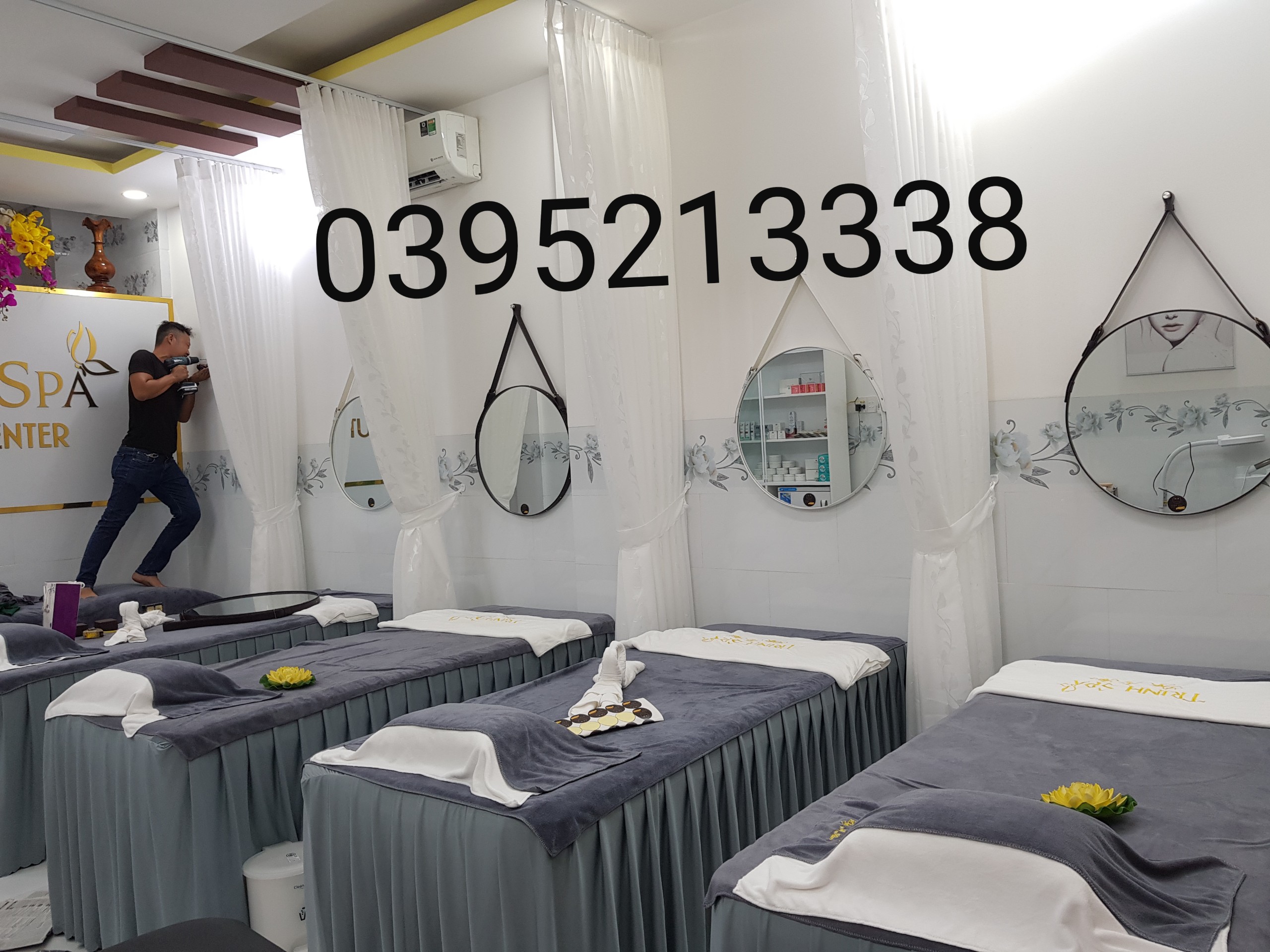 (Size 70cm) Gương Tròn Treo Tường Viền Da Simili (Màu : Đen , Trắng , Nâu , Da bò)