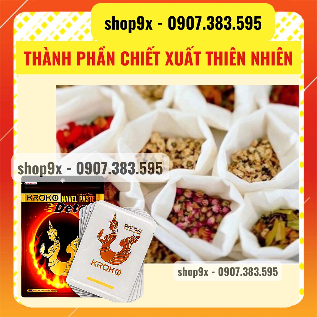 5 Miếng Dán Tan Mỡ Bụng Bắp Tay Bắp Chân Kroko Thái Lan Navel Paste