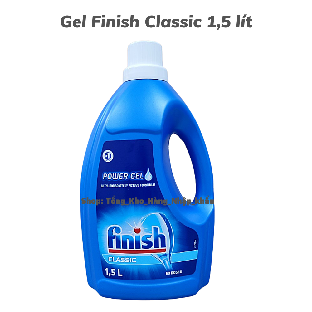Gel rửa bát Finish Classic 1,5 lit/can- Chính Hãng
