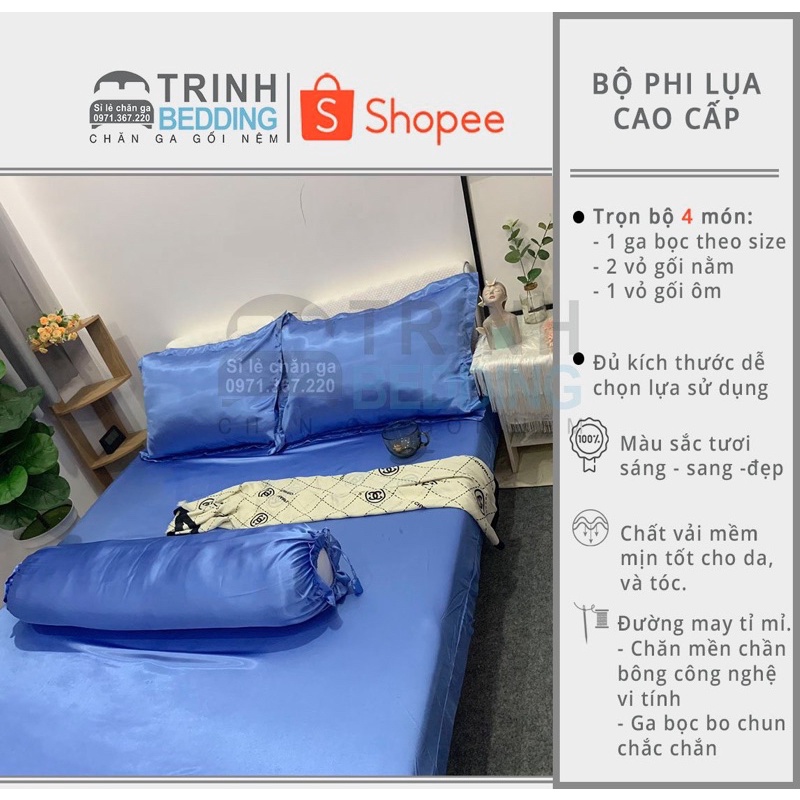 SET 4 MÓN ( 1 ga 2 vỏ nằm 1 vỏ ôm- 1m6x2m 1m8x2m ) bảng màu mới nhất trinh bedding