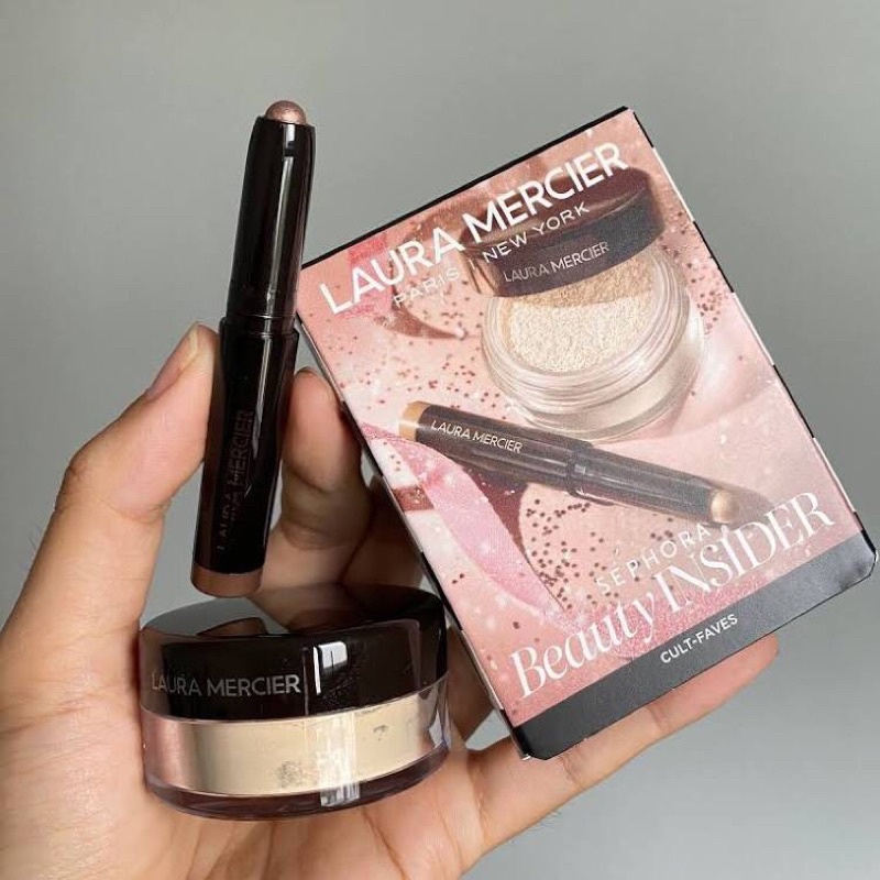SET PHẤN PHỦ LAURA MERCIER 5g + KÈM NHŨ MẮT 1g