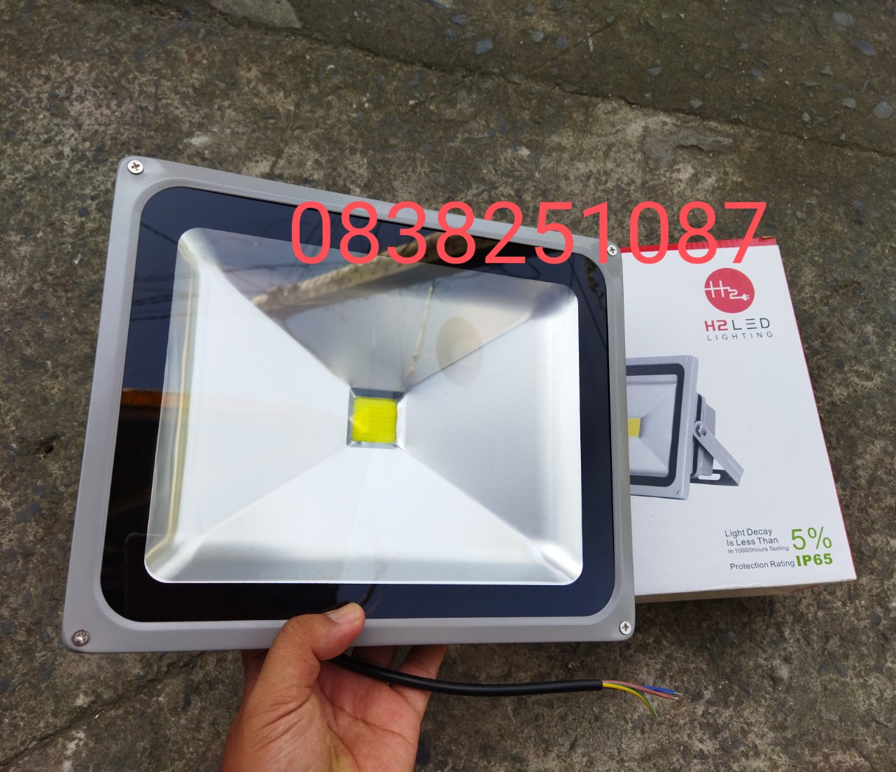 [HCM]Đèn pha LED 50W cao cấp- Loại Lớn 29x20x15 Đủ 50w ÁNH SÁNG TRẮNG