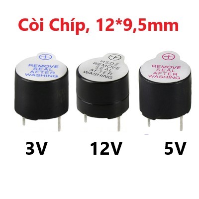 Còi Chíp, Còi Báo, Còi 3V, 5V, 12V 12*9,5mm