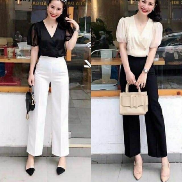 [25-27/4 Hoàn tiền 15%]Quần Ống Rộng Xuông Sườn Cạp Cao