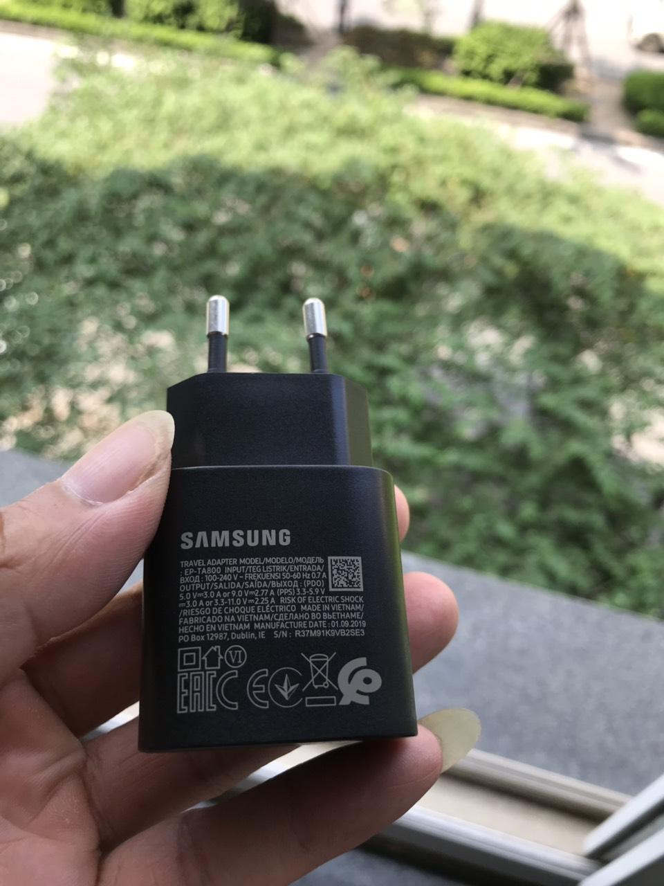 Combo Củ sạc cáp sạc nhanh 25w cho samsung galaxy Note 8-Note 9