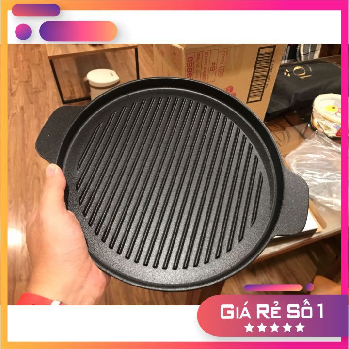 CHẢO gang nướng / Chảo gang đen / Khay nướng nhiều kích thước
