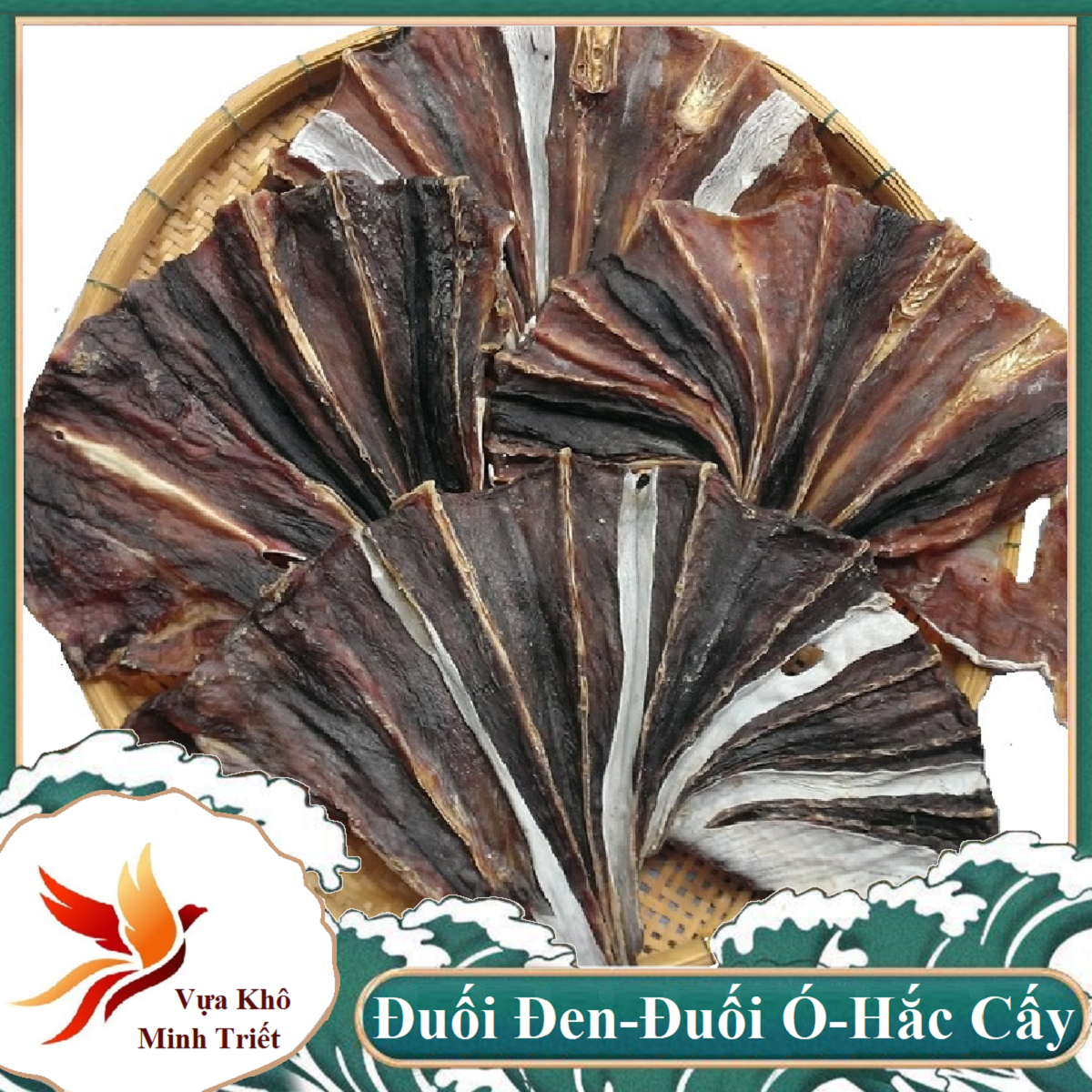 Khô cá Đuối Đen Cà Mau loại ngon 500g Khô Cá Đuối Lạc ĐEN  Không Tẩm Đặc Sản Loại 1- Vựa Khô Minh Triết