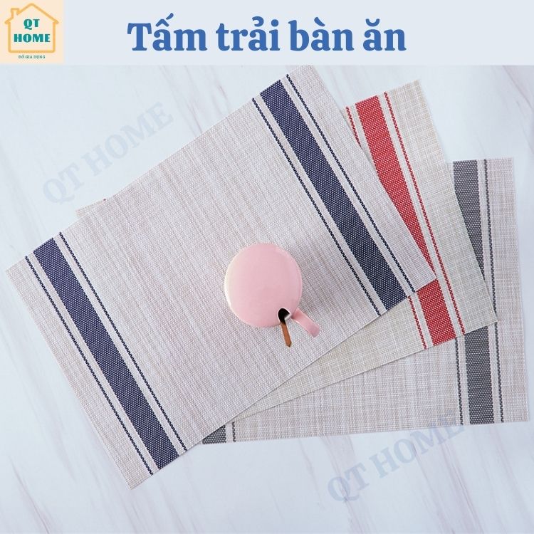 [HCM]Tấm Trải Lót Bàn Ăn Kiểu 2 Sọc