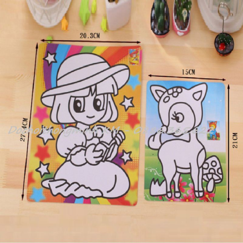 bộ 2 tranh cát khổ a4 (26x20cm)