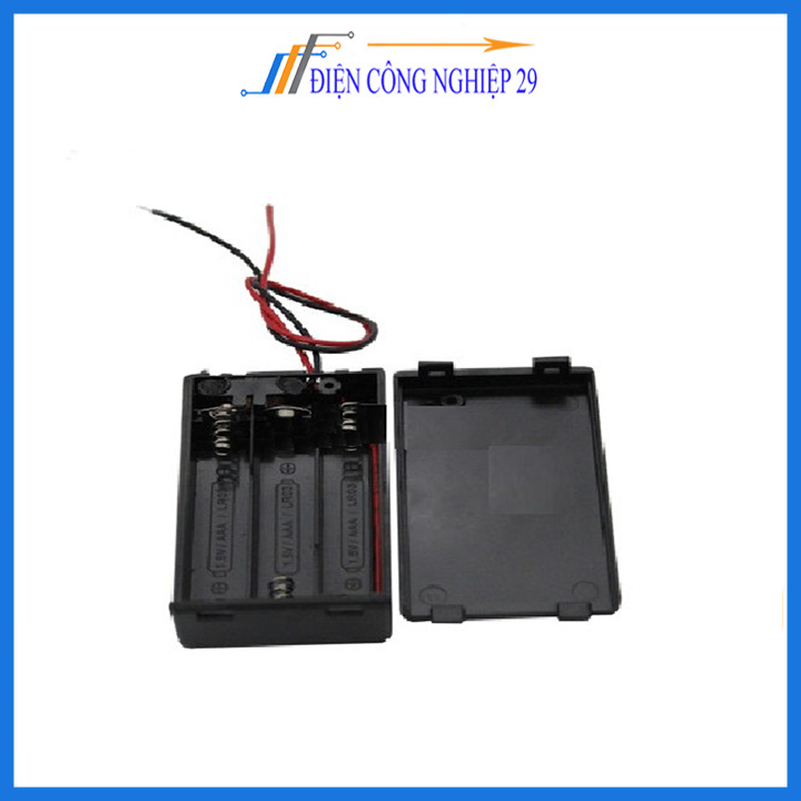 Đế Pin AA Có Nắp, Kèm Công Tắc ( Đấu Nối Tiếp )