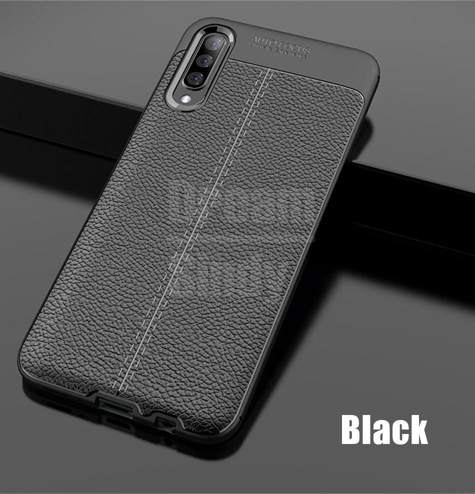 Ốp lưng silicon vân da cho Samsung Galaxy A50 - Auto Focus