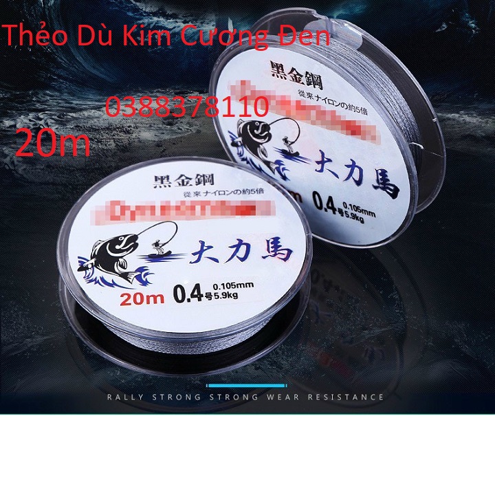Thẻo dù kim cương đen 20m
