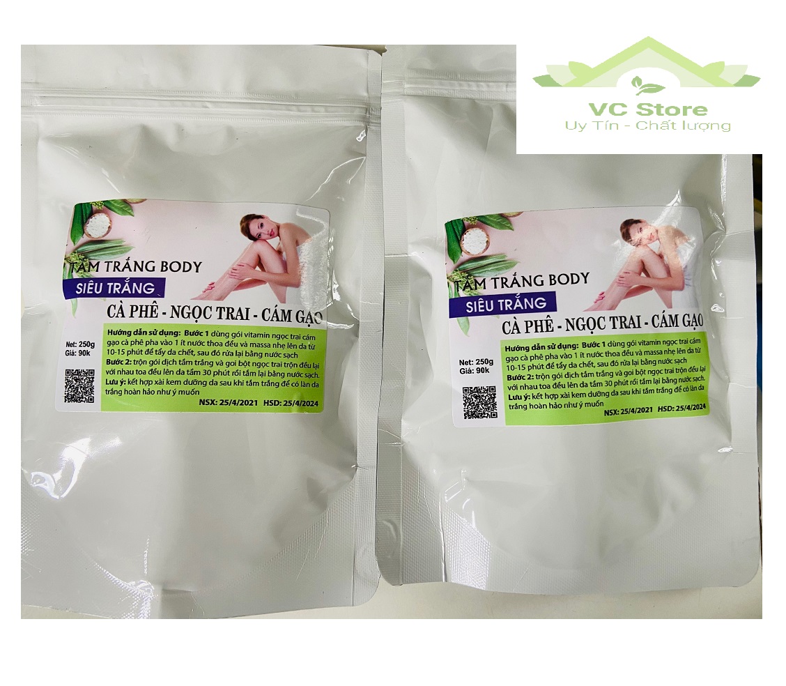 Bộ 2 Bịch Tắm Body Cám Gạo -Cà Phê - Ngọc Trai Thái Lan